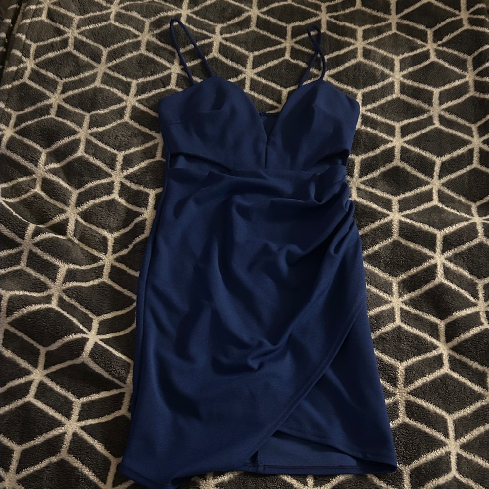 Windsor Royal Blue Mini Dress with Spaghetti Straps